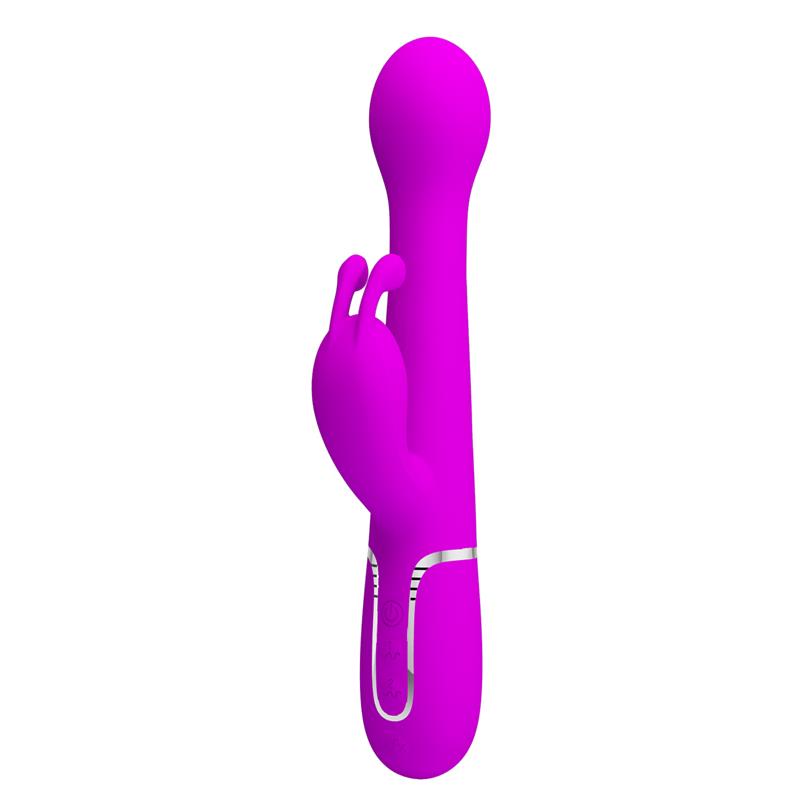 Vibrador con Thrusting y Bolas Rotatorias Dejon Rosa