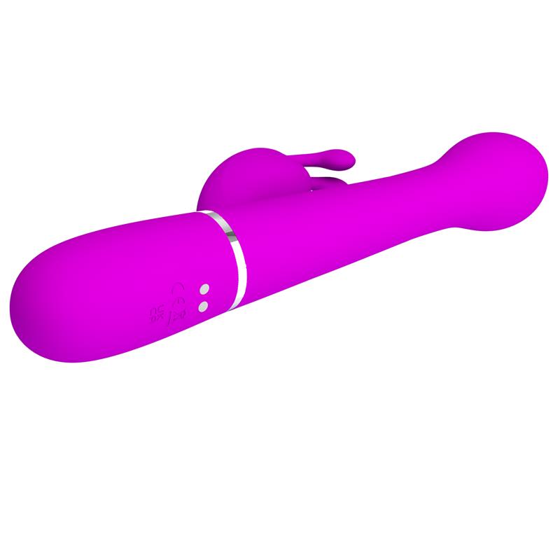 Vibrador con Thrusting y Bolas Rotatorias Dejon Rosa