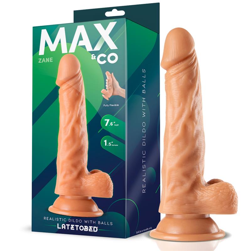 Zane Dildo Realista con Testiculos Natural 76 195 cm