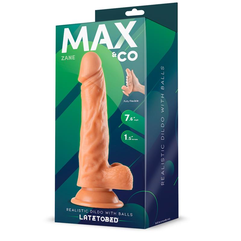 Zane Dildo Realista con Testiculos Natural 76 195 cm