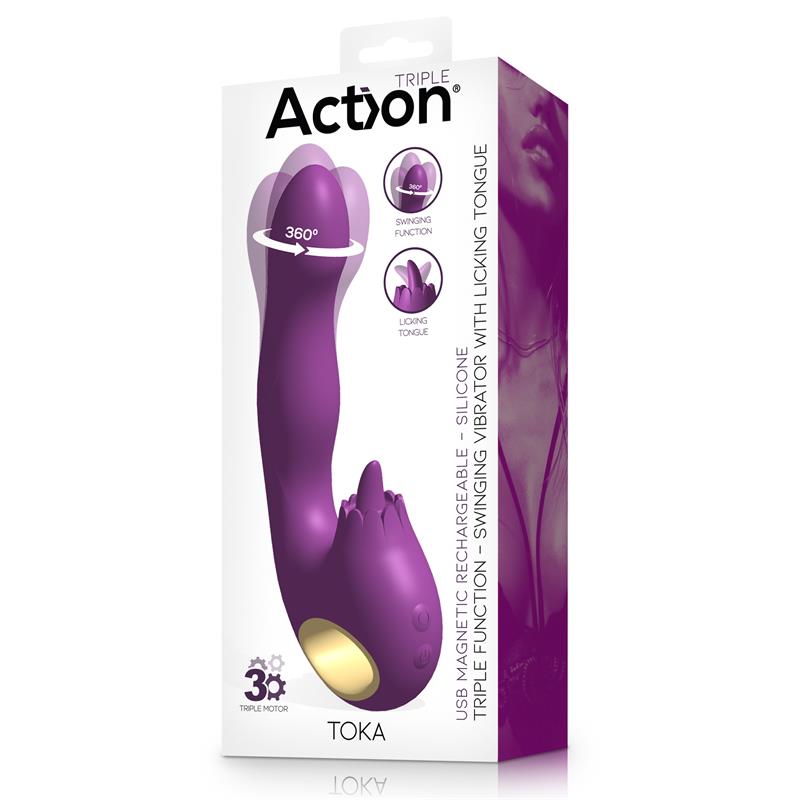 Toka Vibrador con Oscilacion 360º y Lengua Estimuladora