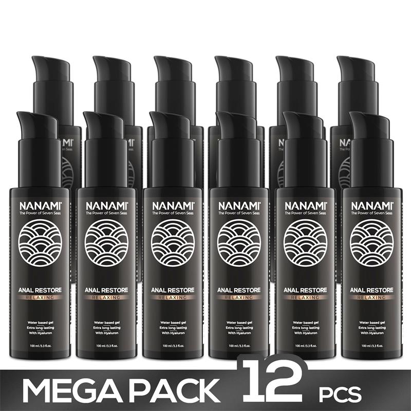 Pack de 12 Gel Lubricante Anal a Base de Agua Anal Restore 100ml