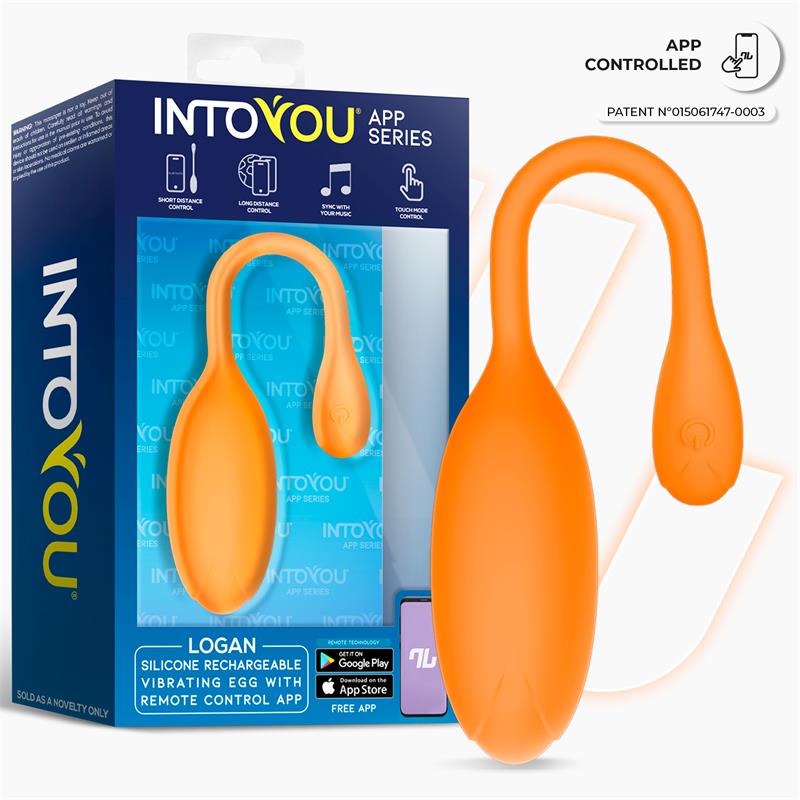 Logan Huevo Vibrador con APP Unibody Naranja