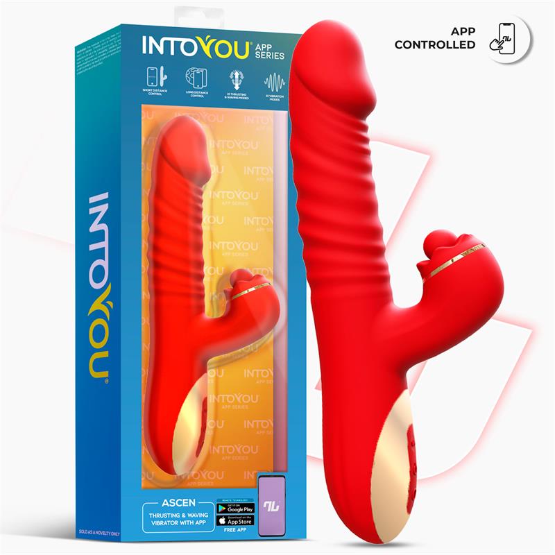 Ascen Vibrador con Thrusting y Waving y APP USB Magnetico