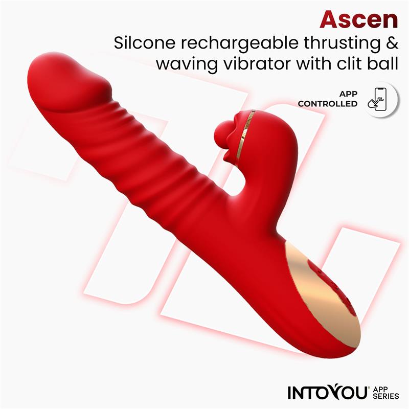 Ascen Vibrador con Thrusting y Waving y APP USB Magnetico