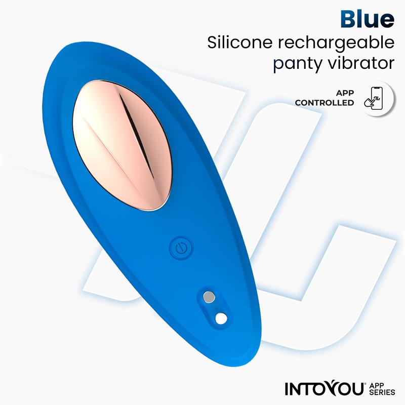 Vibrador de Braguita con APP Silicona Azul