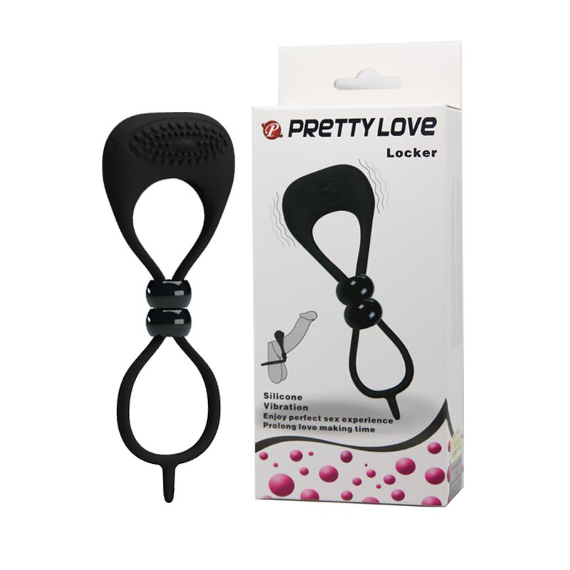 Pretty Love Anillo Vibrador Locker Color Negro