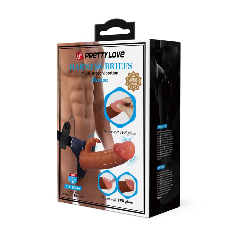 Arnes con Dildo Hueco y Vibracion 74 Mavion