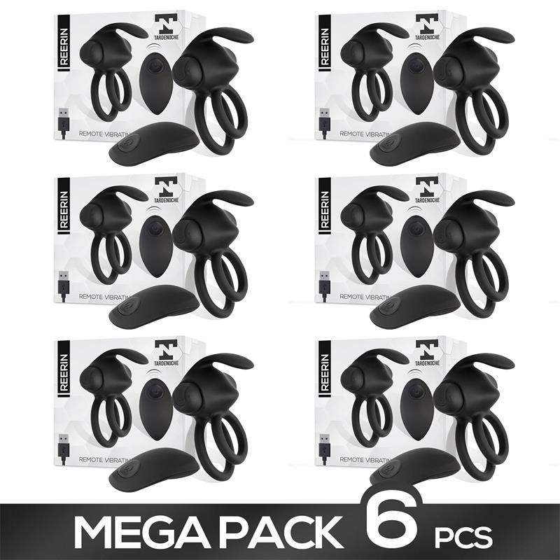 Pack de 6 Anillo Doble para el Pene con Control Remoto