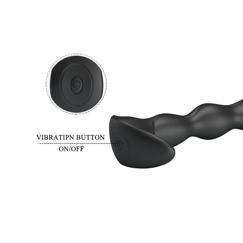 Yale Plug Anal con Vibracion Negro