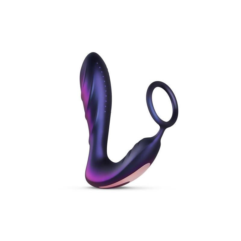 Black Hole Plug Anal con Anillo para el Pene Testiculos con Control Remoto USB