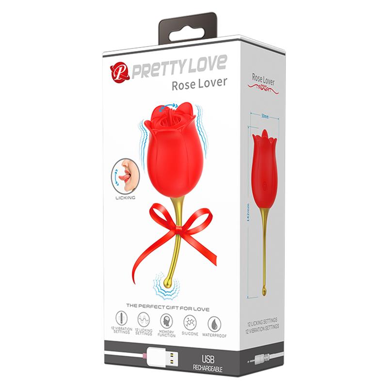 Rose Lover Estimulador con Vibracion y Licking