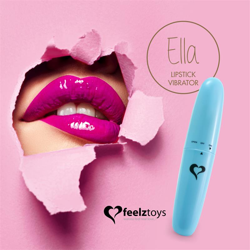 Ella Lipstick Vibrador Light Blue