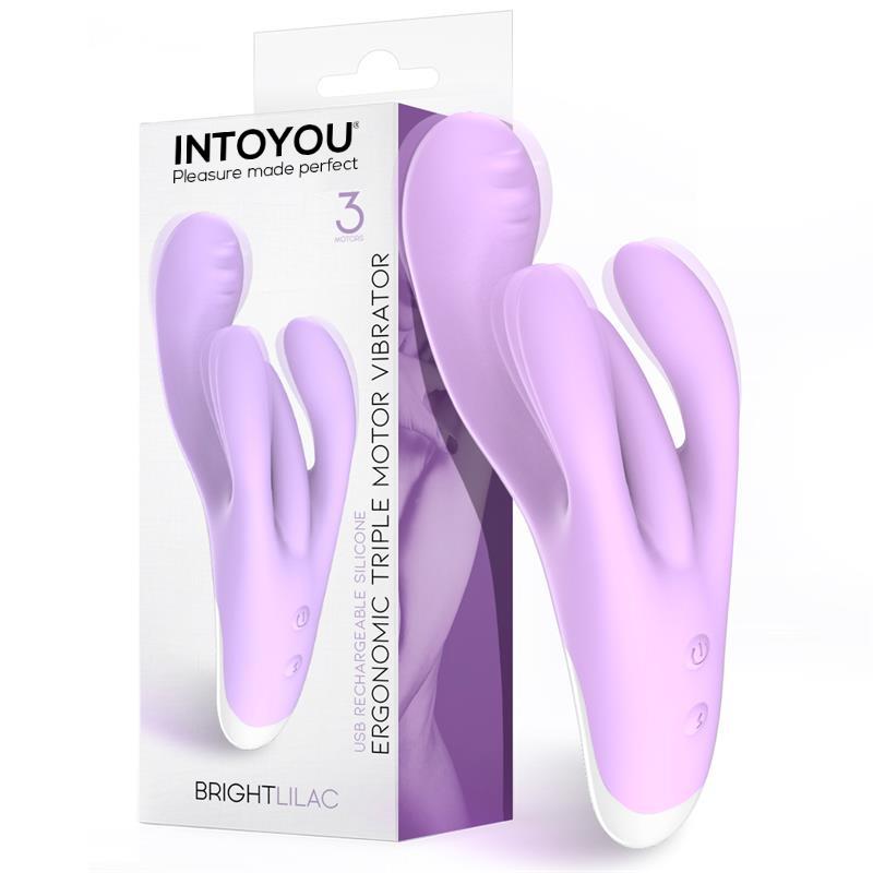 Brightlilac Vibrador Triple Motor Ergonomico USB Silicona