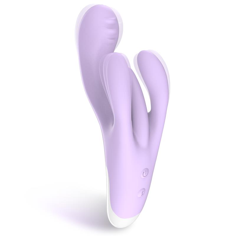 Brightlilac Vibrador Triple Motor Ergonomico USB Silicona