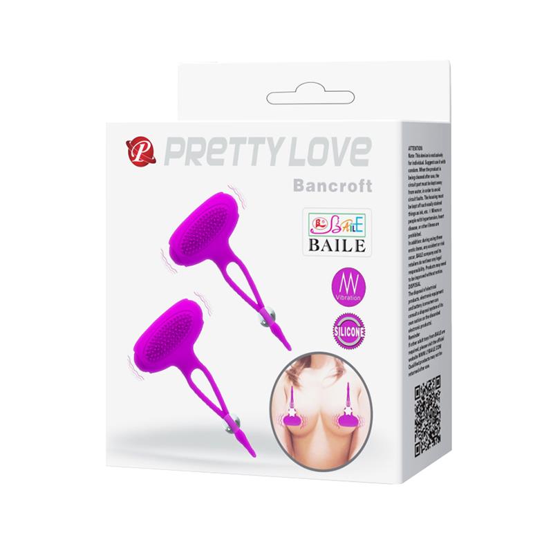 Pretty Love Pinzas para Pezones Bancroft Color Purpura