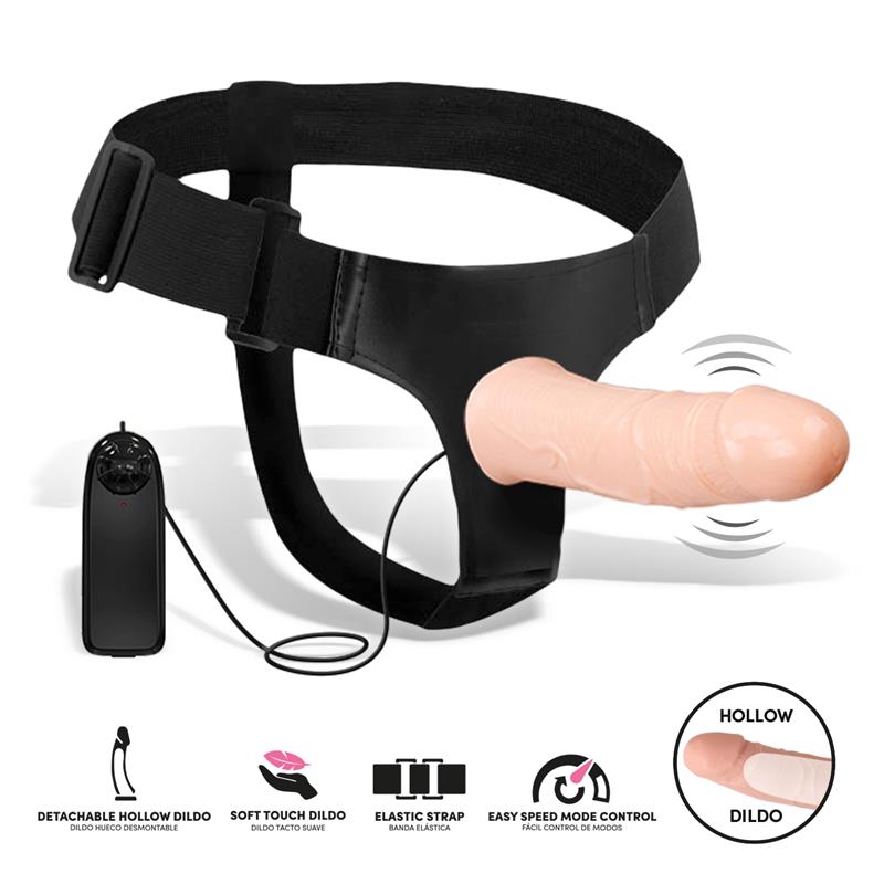 Wobox Arnes con Dildo Hueco Desmontable Vibracion y Control Remoto