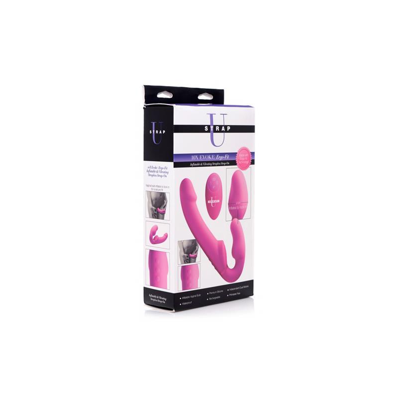 Inflatable Vibrador Doble Funcion Inflable Control Remoto Rosa