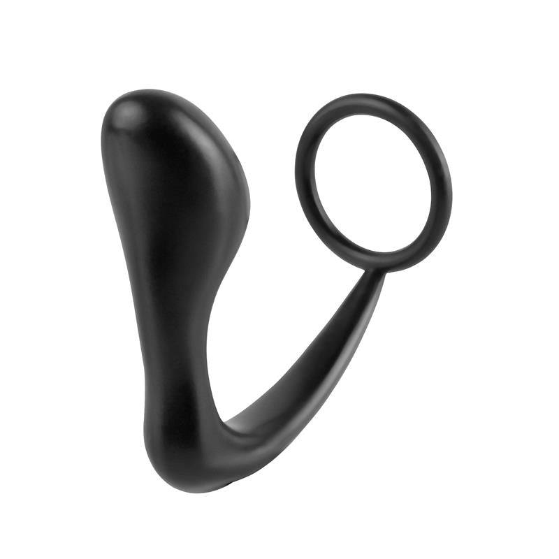 Estimulador Anal Ass Gasm Cockring Plug Color Negro