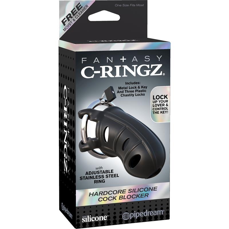 Fantasy C Ringz Jaula de Silicona Hardcore para el Pene Color Negro