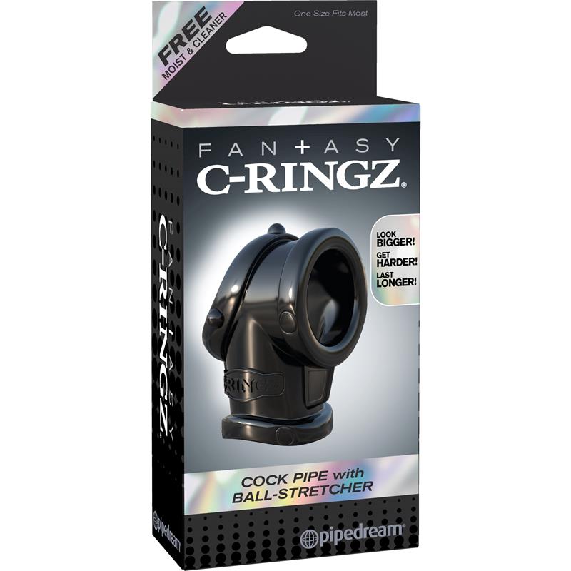 Fantasy C Ringz Anillo con Ball Strecher Color Negro