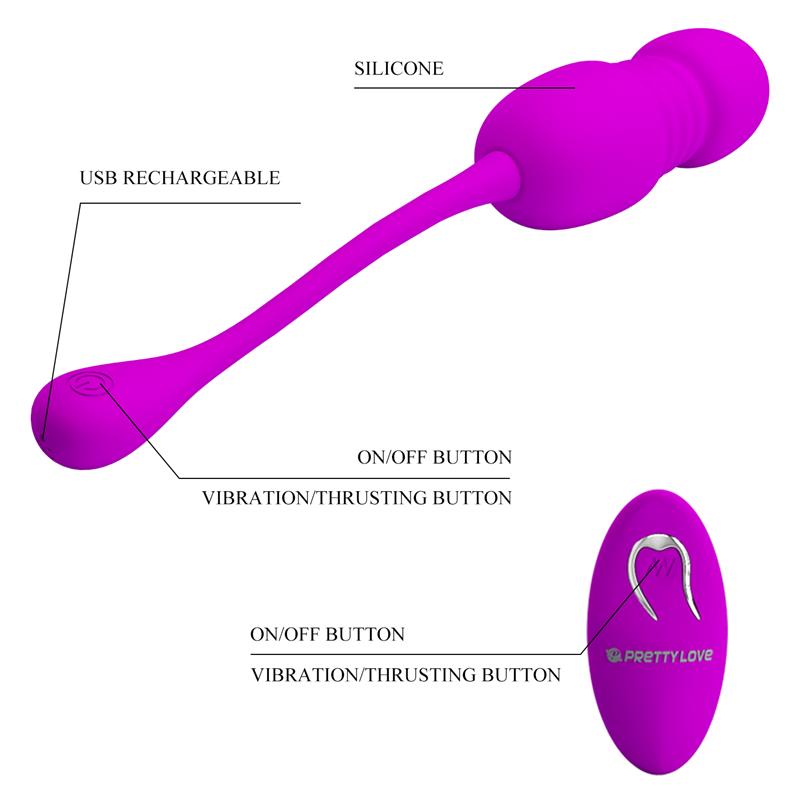 Callieri Huevo Vibrador con Thrusting y Control Remoto