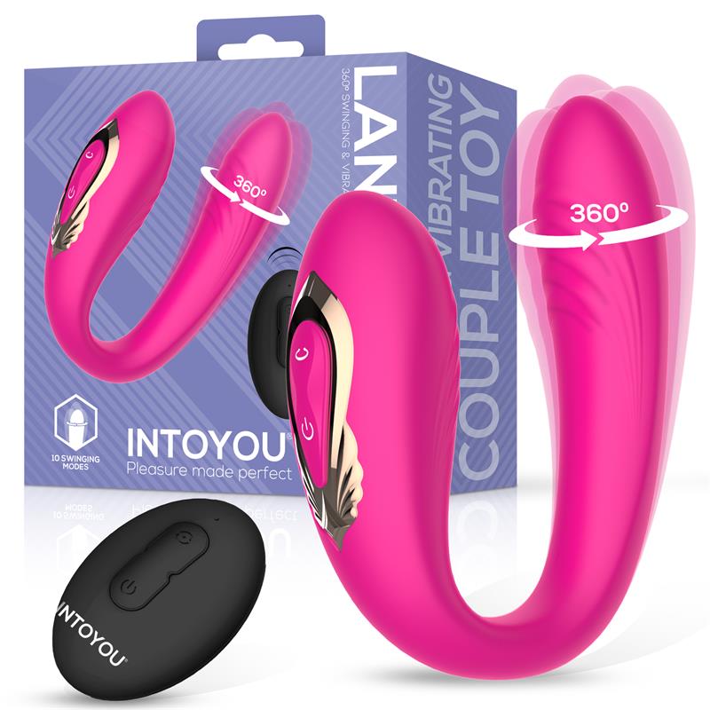 Lanty Vibrador para Parejas con Oscilacion 360º y Control Remoto