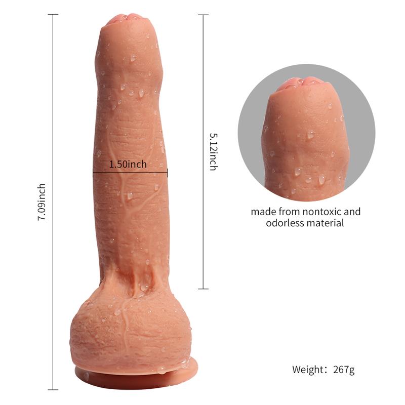 Dildo Silicona Doble Densidad Azazel 18 cm