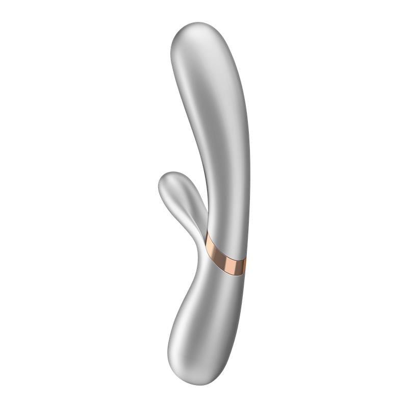 Hot Lover Vibrador Efecto Calor con APP Plata y Champagne