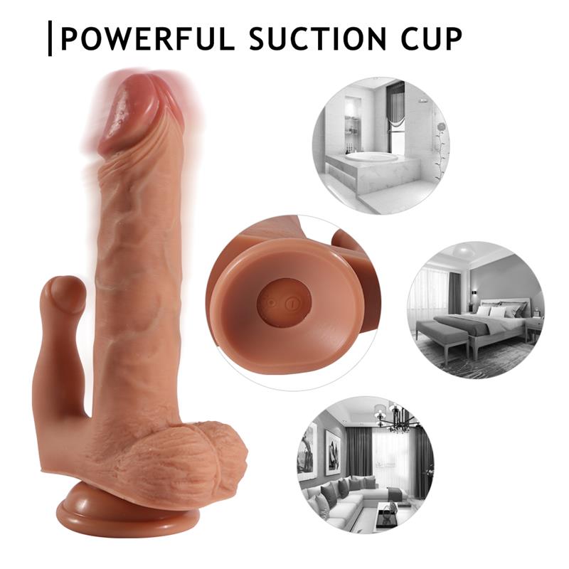 Brody Dildo con 20 Modos de Vibracion y Estimulador de Clitoris