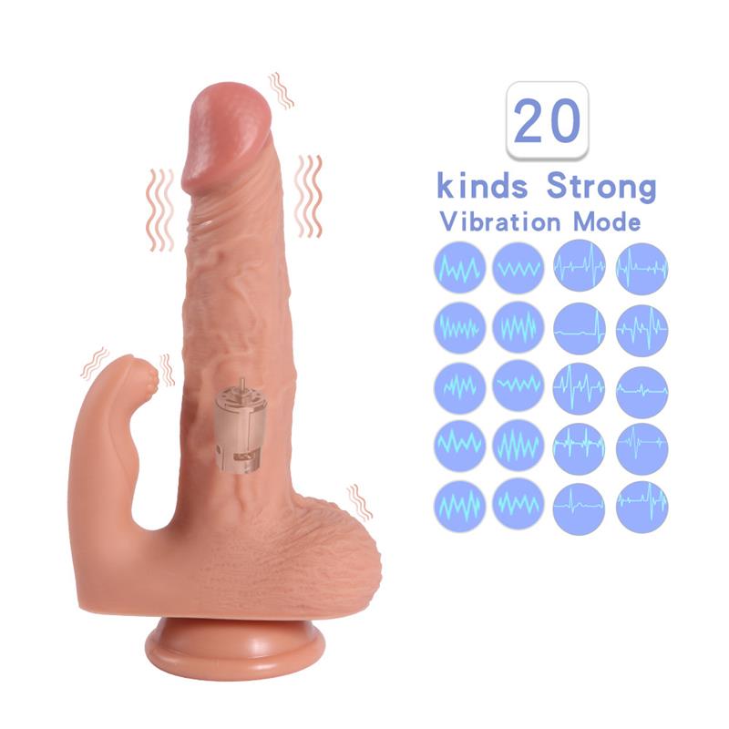 Haydon Dildo con 20 Modos de Vibracion y Estimulador de Clitoris