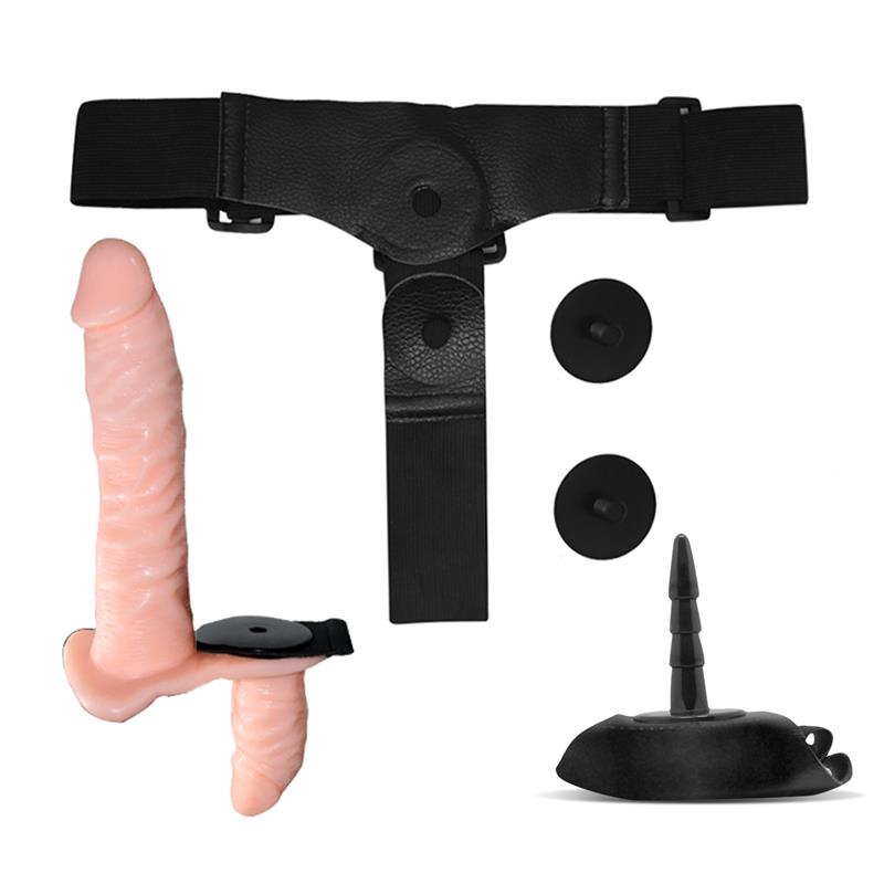 Batek Arnes con Dildo Doble Desmontable Punto G y Vibracion Control Remoto