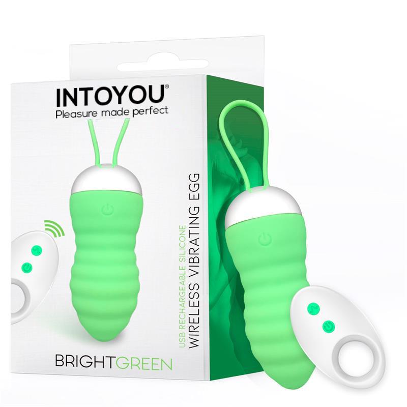 Brightgreen Huevo Vibrador Control Remoto USB Silicona