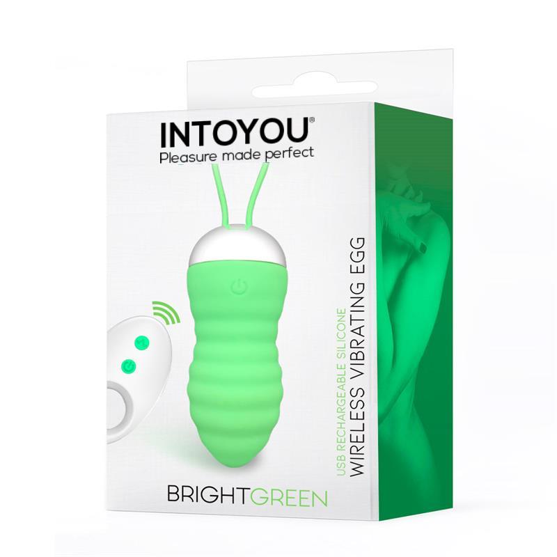 Brightgreen Huevo Vibrador Control Remoto USB Silicona